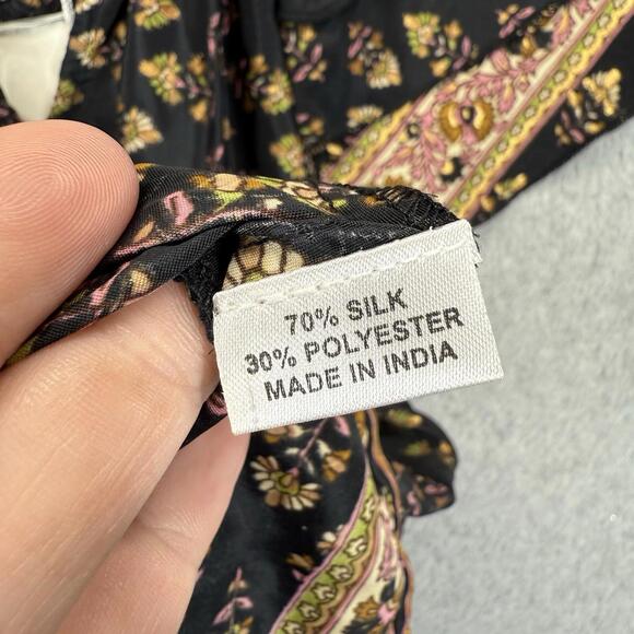 Perry Walker Collective Top Womens 2 Varina Flutter Sleeve Silk Blend Medallion - Picture 6 of 7